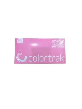 Colortrak Pink Vinyl Gloves Large 100 Pack
